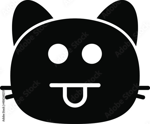 cat winking Glyph Icon