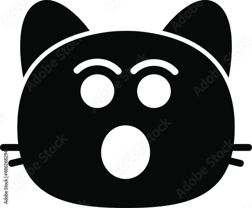 cat amazed Glyph Icon