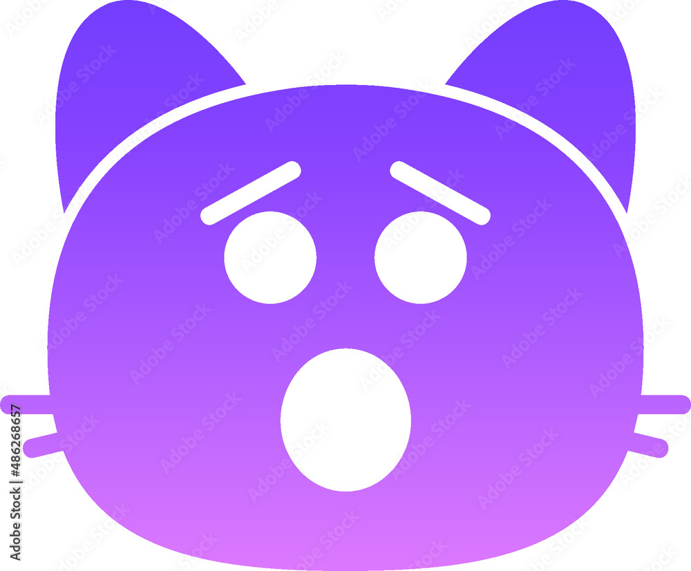 cat angry Glyph Gradient cat angry Glyph Gradient