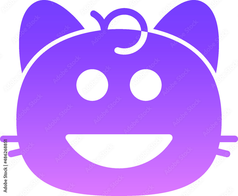 cat grinning I Glyph Gradient cat grinning I Glyph Gradient