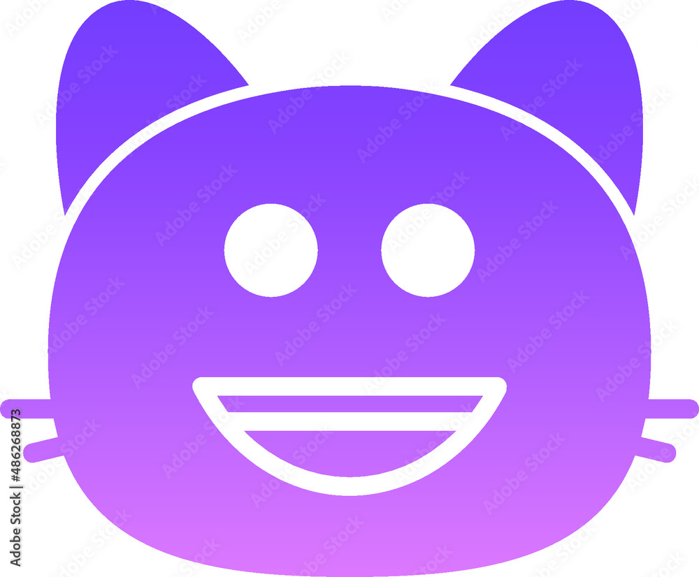 cat grinning IV Glyph Gradient cat grinning IV Glyph Gradient