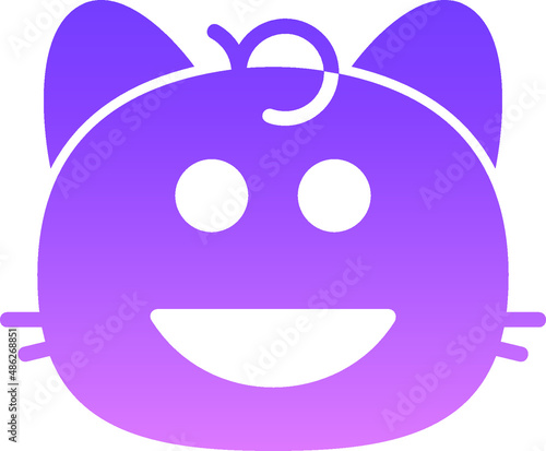 cat grinning I Glyph Gradient
