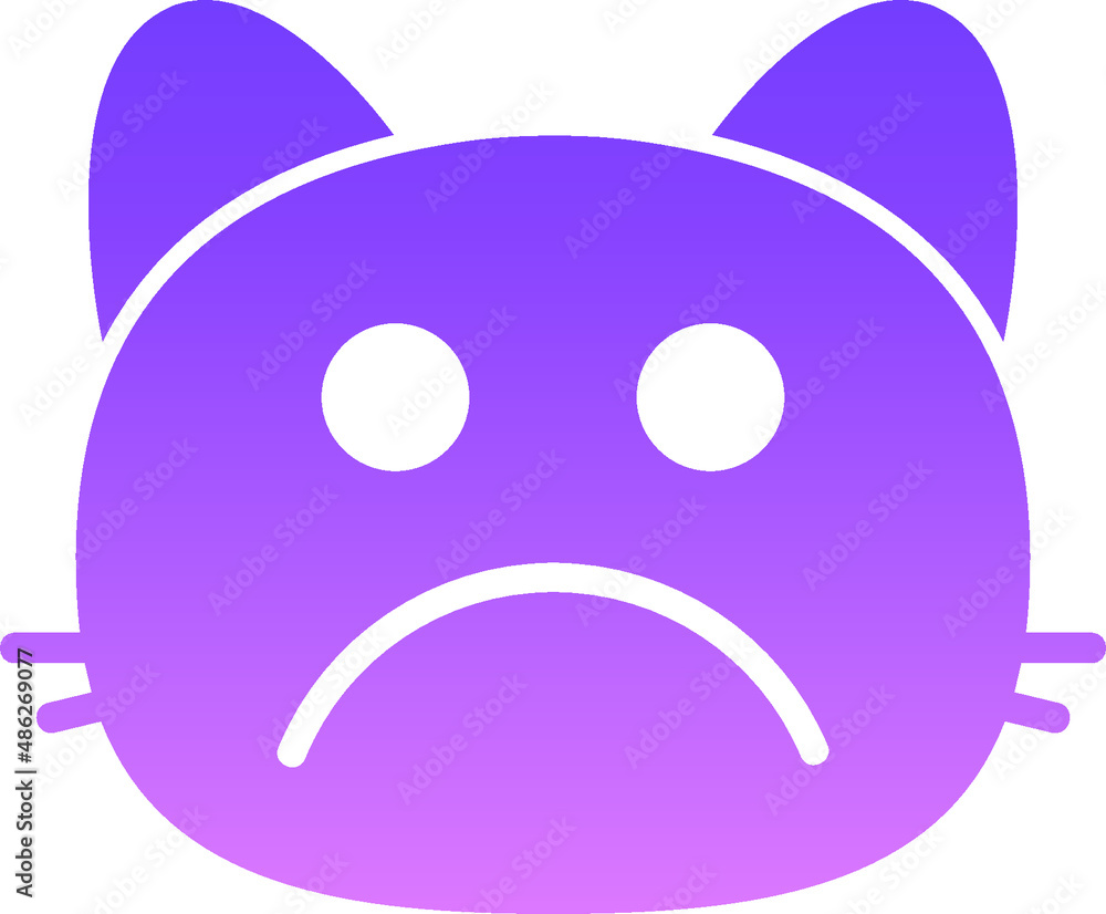 cat mouth Glyph Gradient cat mouth Glyph Gradient