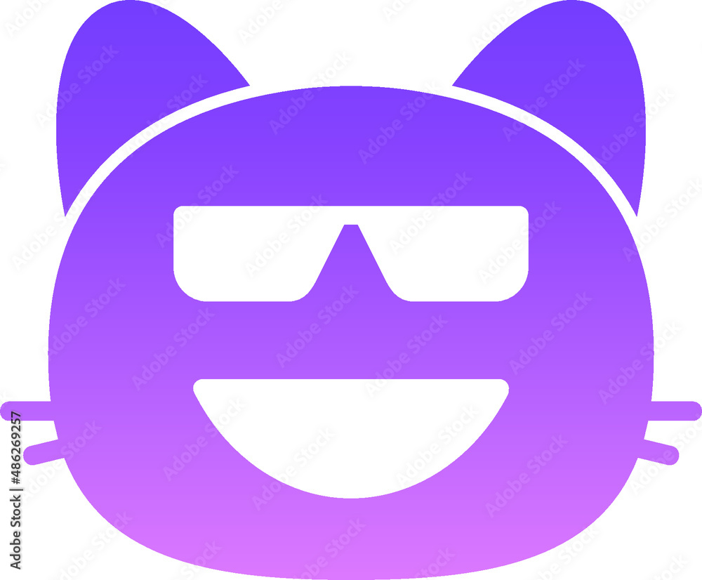 cat sunglasses II Glyph Gradient cat sunglasses II Glyph Gradient