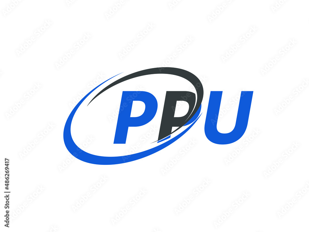 PPU letter creative modern elegant swoosh logo design PPU letter creative modern elegant swoosh logo design