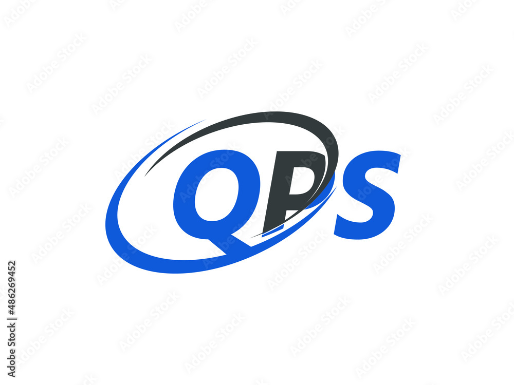 QPS letter creative modern elegant swoosh logo design QPS letter creative modern elegant swoosh logo design