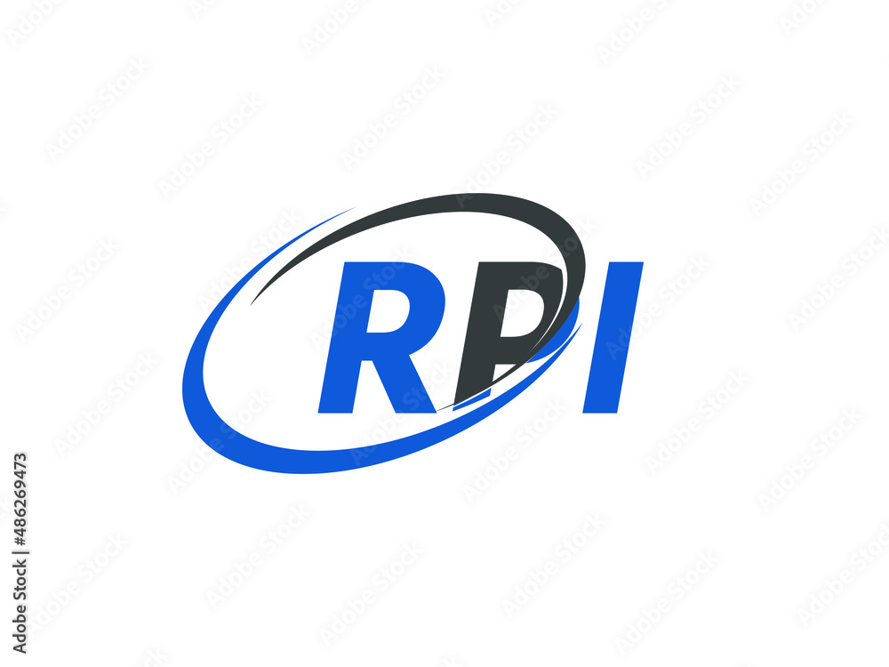 RPI letter creative modern elegant swoosh logo design RPI letter creative modern elegant swoosh logo design