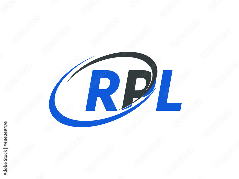 RPL letter creative modern elegant swoosh logo design RPL letter creative modern elegant swoosh logo design
