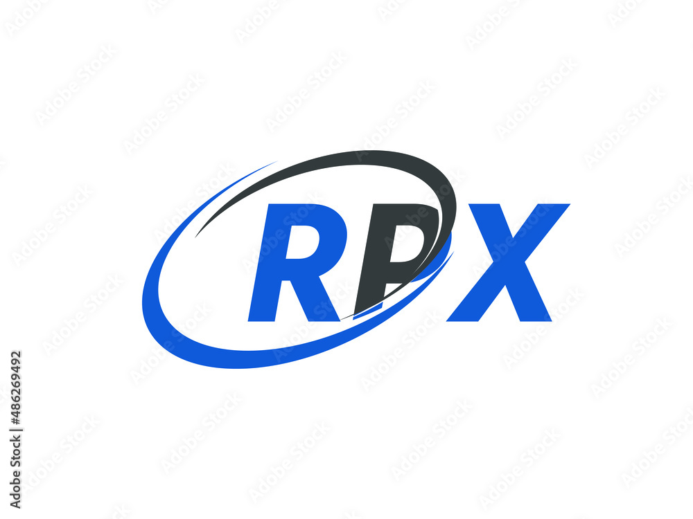 RPX letter creative modern elegant swoosh logo design