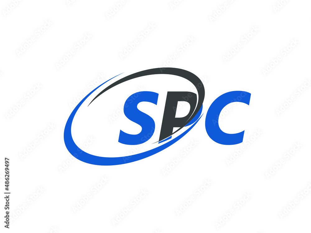 SPC letter creative modern elegant swoosh logo design SPC letter creative modern elegant swoosh logo design