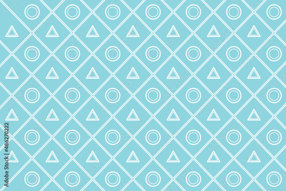 seamless pattern with squares, circles and triangles