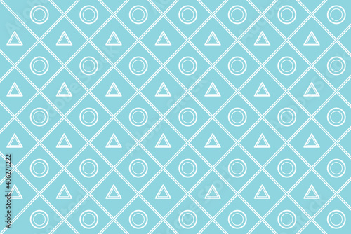 seamless pattern with squares, circles and triangles