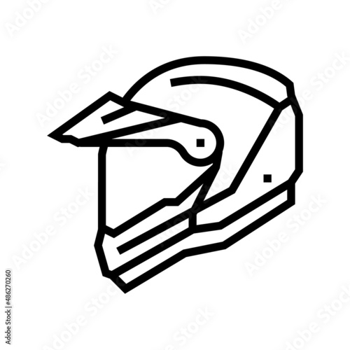 helmet motorcycle line icon vector. helmet motorcycle sign. isolated contour symbol black illustration