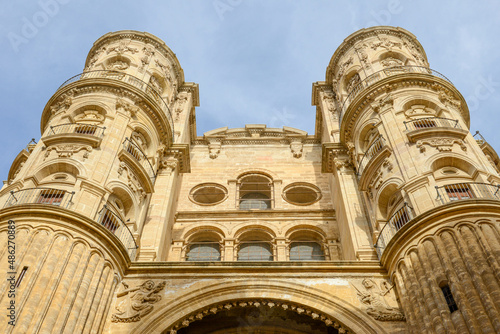 Detail of the cathedral at Malaga in Spain