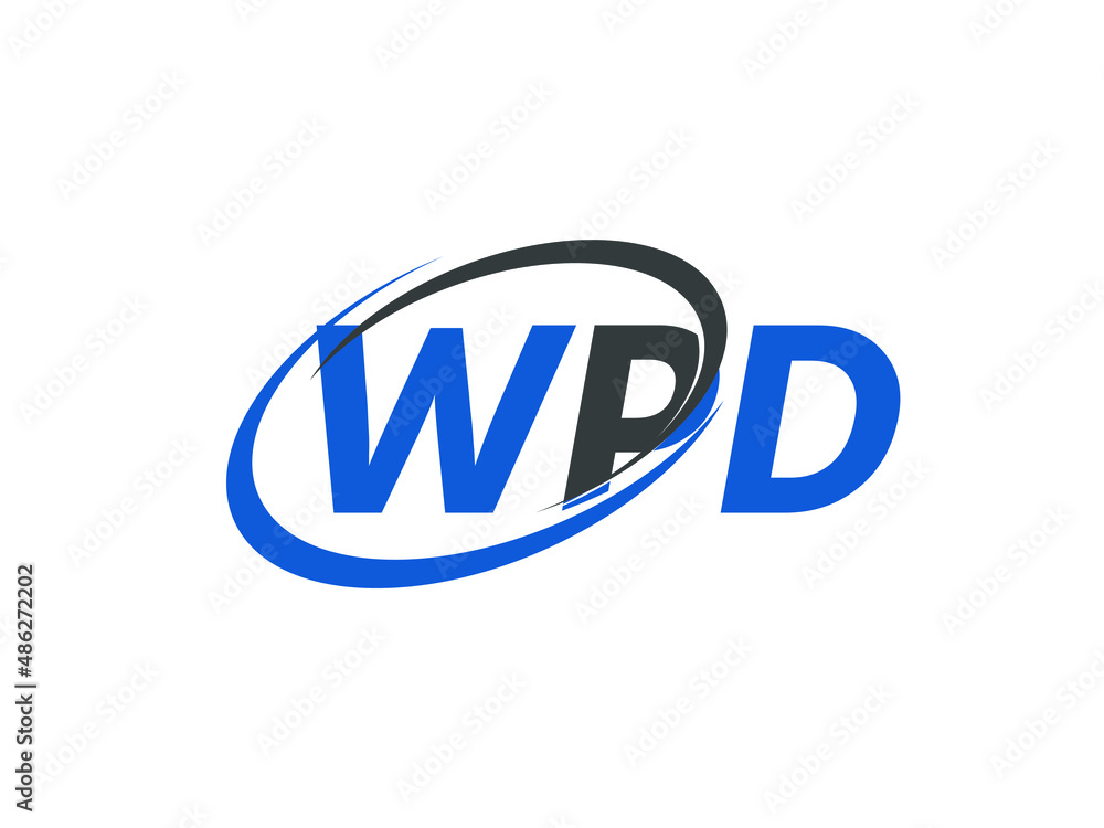 WPD letter creative modern elegant swoosh logo design WPD letter creative modern elegant swoosh logo design