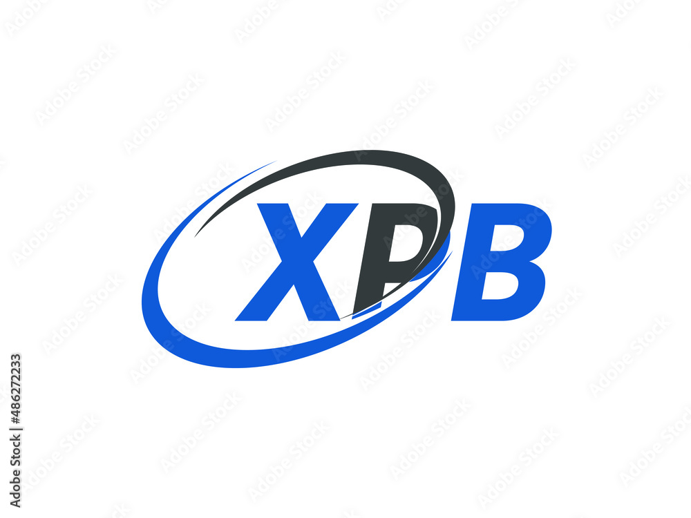 XPB letter creative modern elegant swoosh logo design