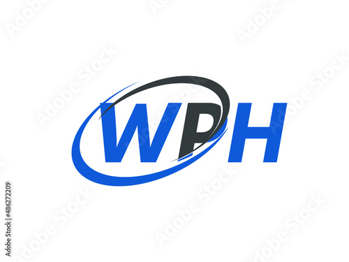 WPH letter creative modern elegant swoosh logo design