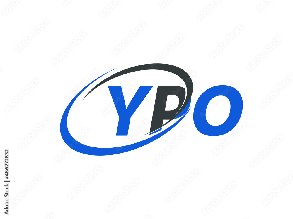 YPO letter creative modern elegant swoosh logo design YPO letter creative modern elegant swoosh logo design
