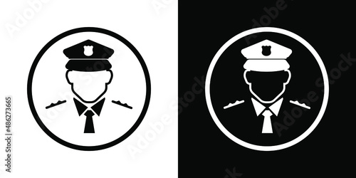 police icon on white background	