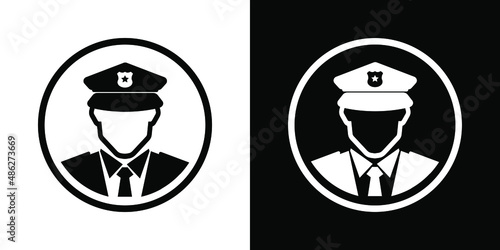 police icon on white background	