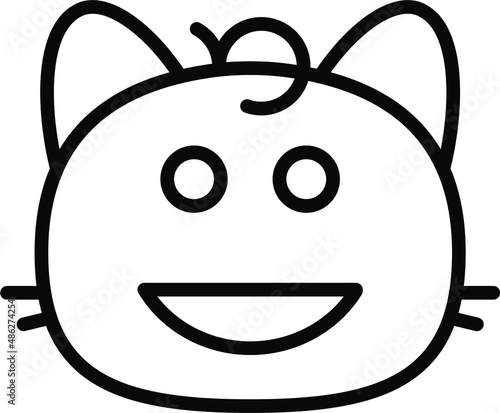 cat grinning I Line Icon