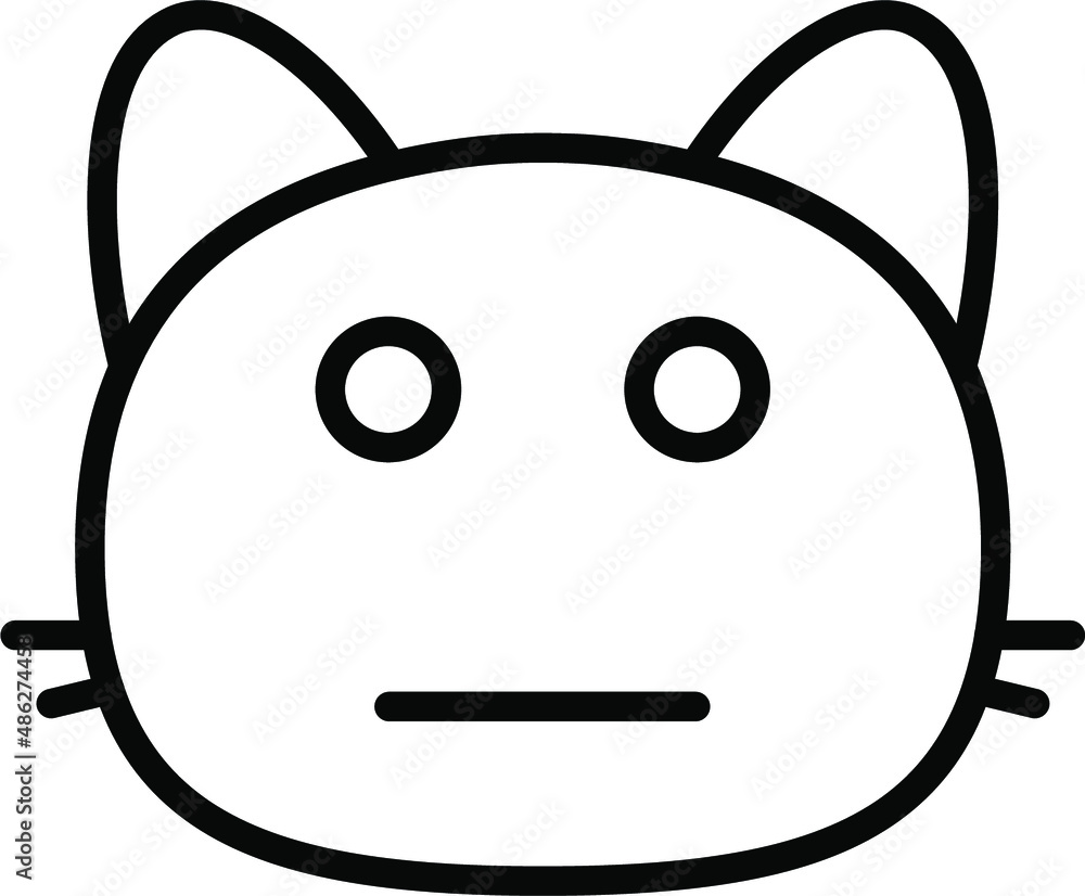 cat neutral Line Icon cat neutral Line Icon