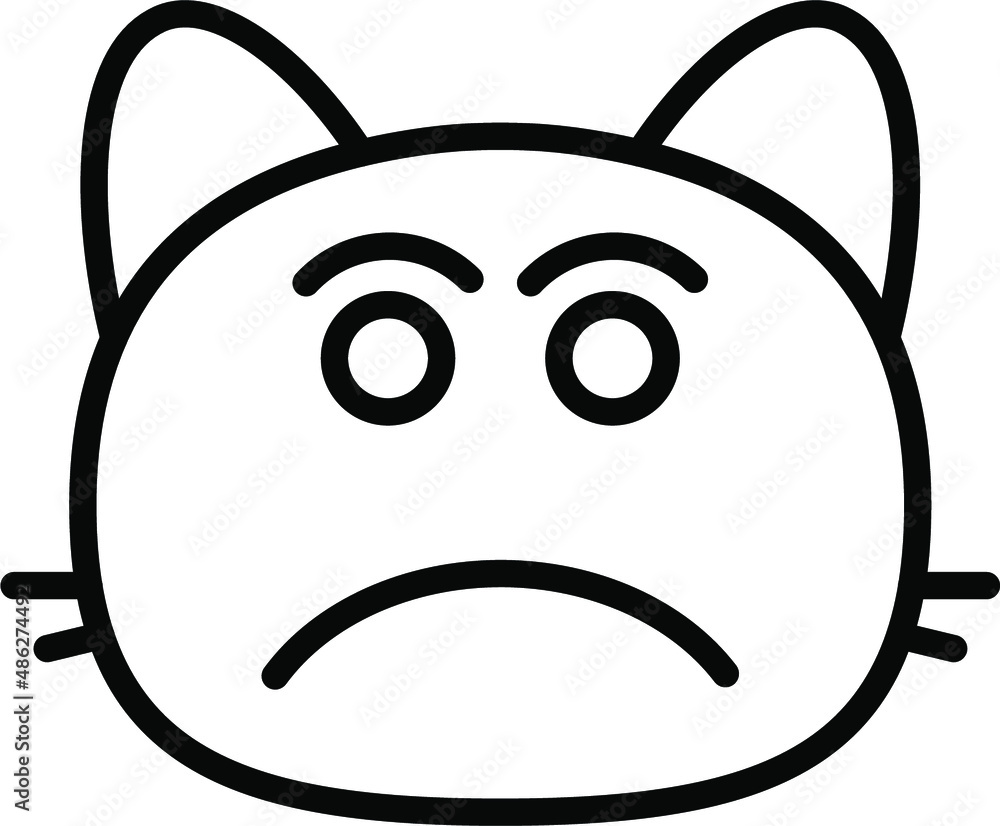 cat poutine Line Icon