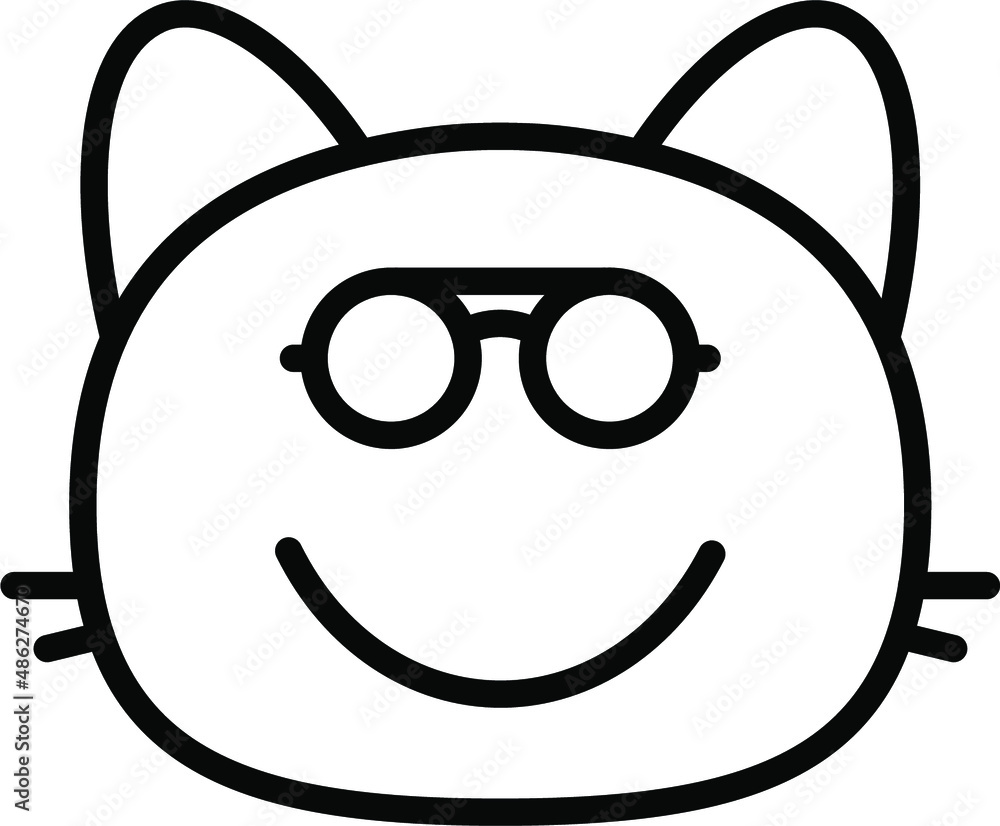 cat sunglasses I Line Icon cat sunglasses I Line Icon