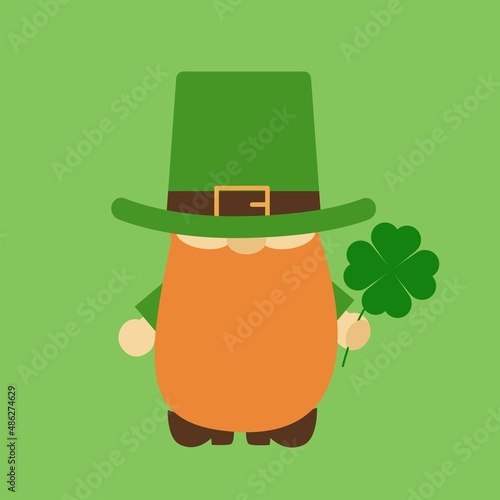 St. Patrick's Day Irish leprechauns with clover for good luck