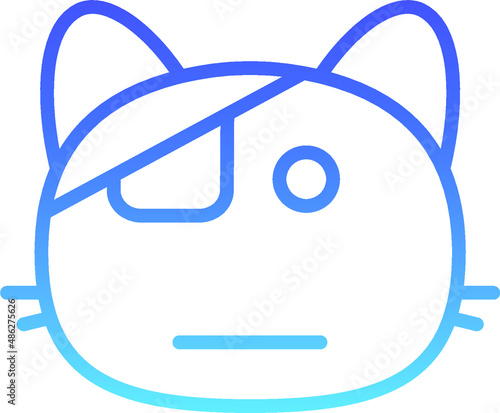 cat eye patch Line Gradient