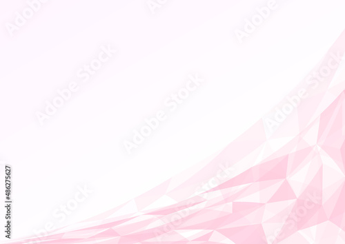抽象的な幾何学模様と春らしいピンク色のグラデーション背景素材