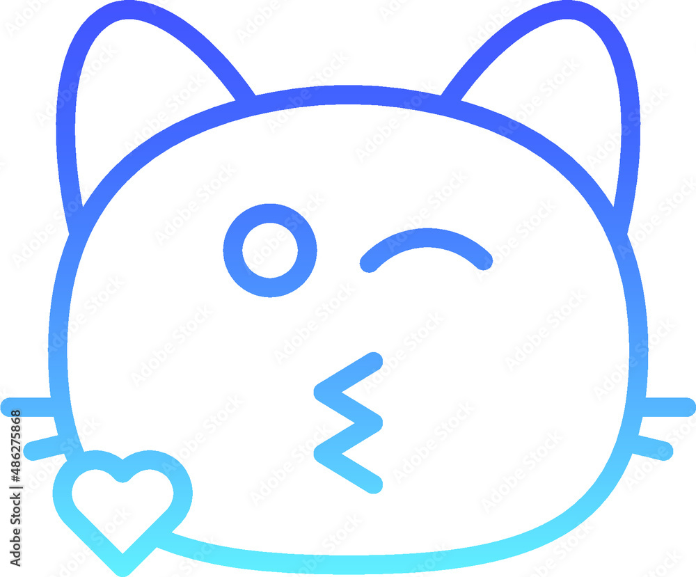cat kiss I Line Gradient cat kiss I Line Gradient