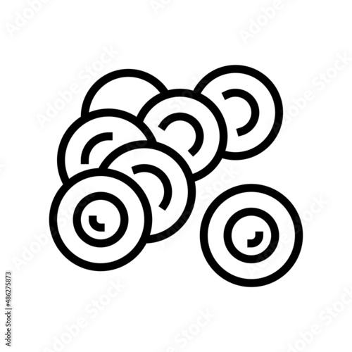 eggs salmon line icon vector. eggs salmon sign. isolated contour symbol black illustration