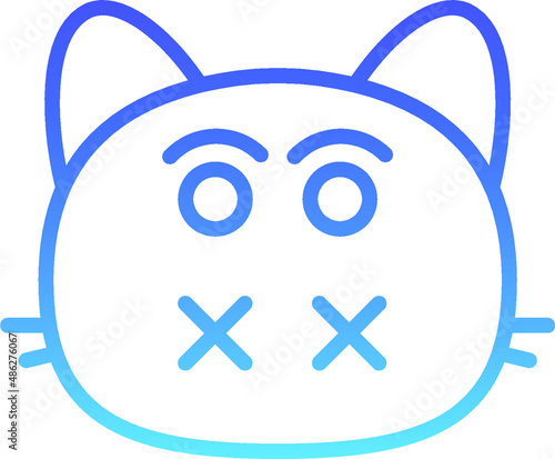cat silent Line Gradient