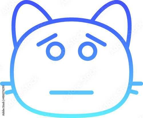 cat upset Line Gradient