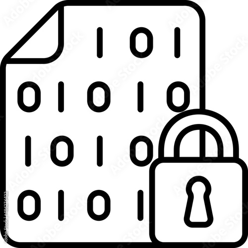 encrypted outline icon