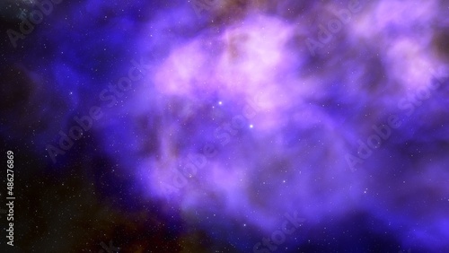Science fiction illustrarion  deep space nebula  colorful space background with stars 3d render  