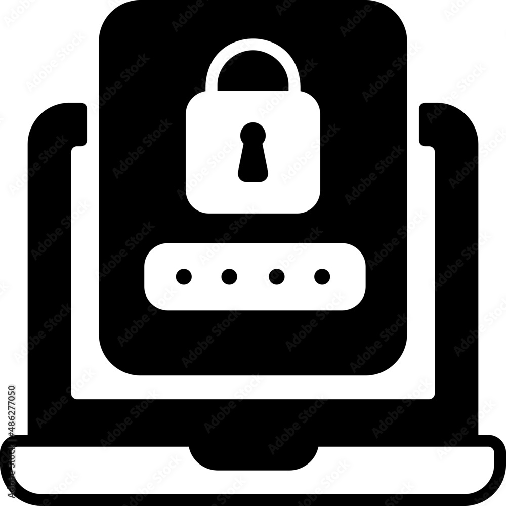 Obraz premium authentication glyph icon