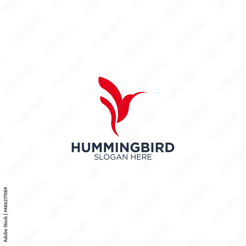 Hummingbird logo design vector logo design template