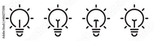 Bulb Inspiration Set Icon