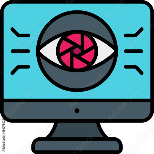 snooping filled outline icon
