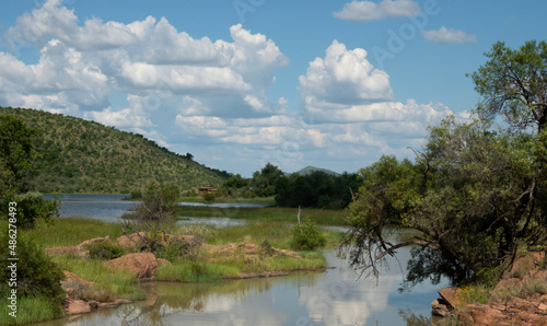 Batihako Dam and hide from Moloto Drive, Pilanesberg Game Reserve, North West.