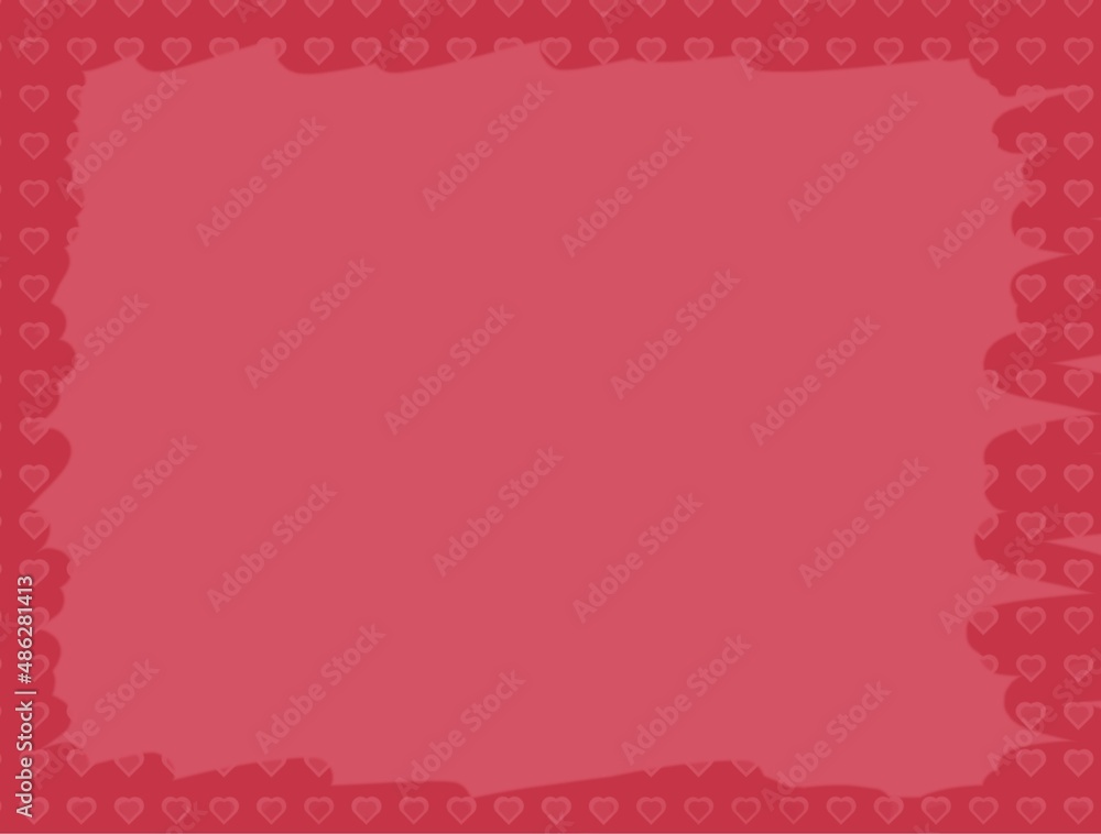 Pink background with framing hearts horizontal 
