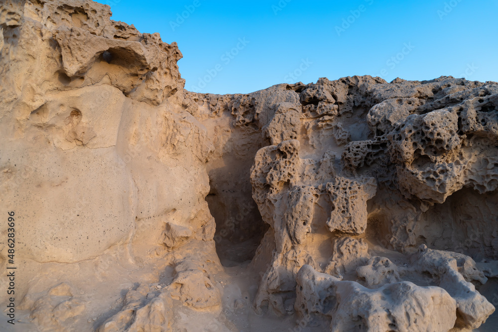 Limestone Formations on Fuerteventura, Spain