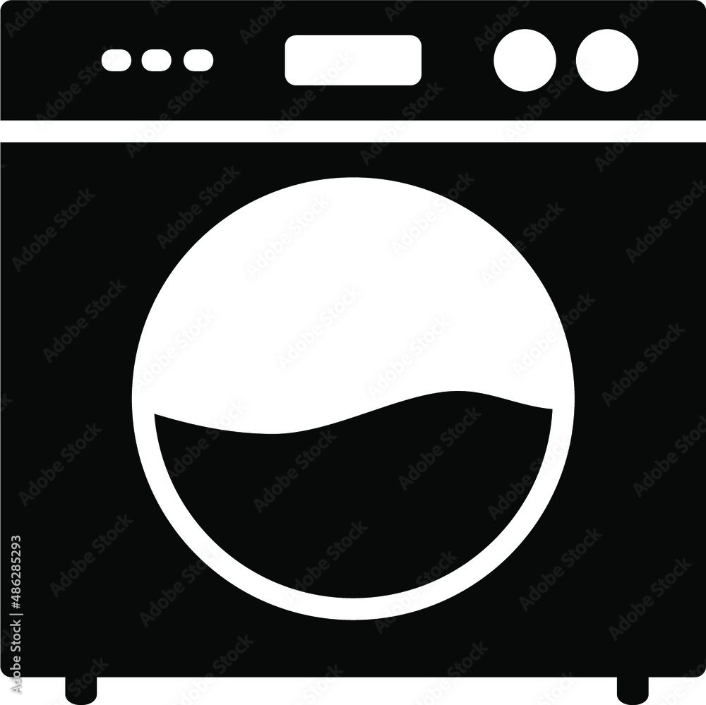 Washing Machine Glyph Icon