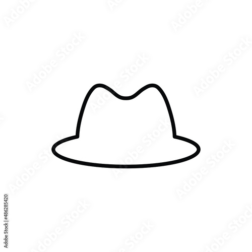 hat icon vector gentelment sign