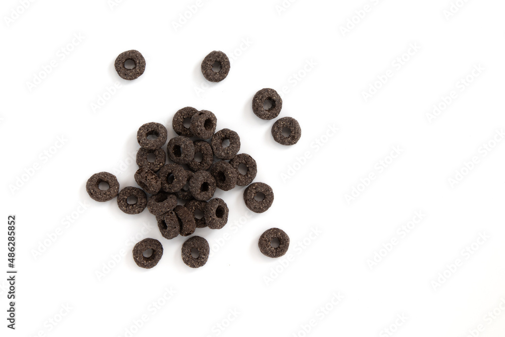 heap cereal rings isolated on white background heap cereal rings isolated on white background