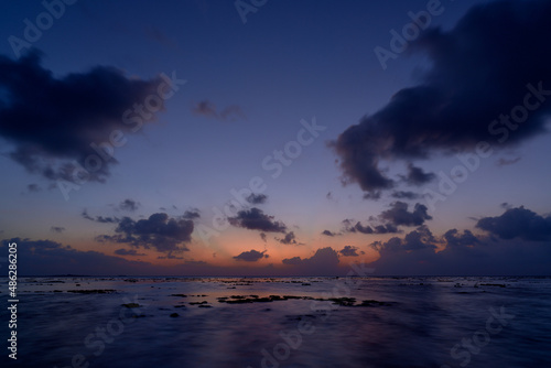 Sunset in the ocean  Maldivian