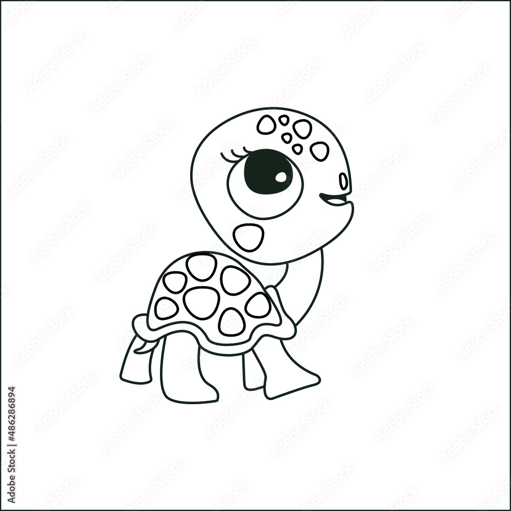 Fototapeta premium turtle black and white