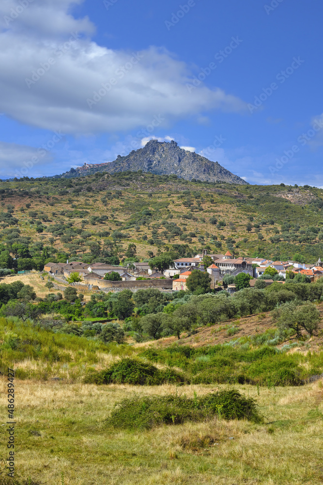 View over Idanha-a-Velha village and the surroundings, Serra da Estrela, Beira Alta, Portugal